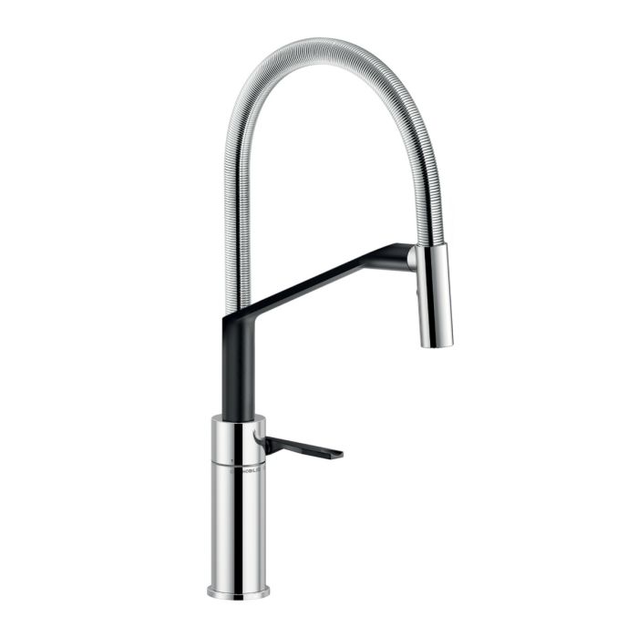 Nobili - Heron Semi-Pro Single Lever Tap - Chrome and Matt Black
