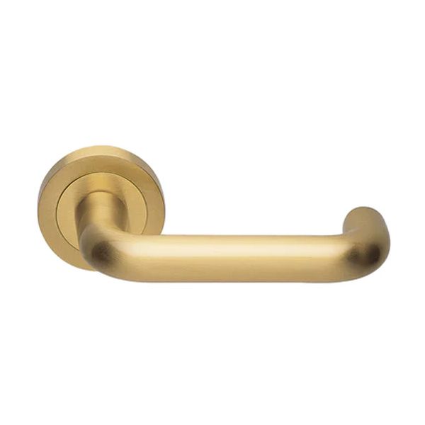 Carlisle Brass - Manital Iris Door Handle on Rose - Satin Brass - Pair