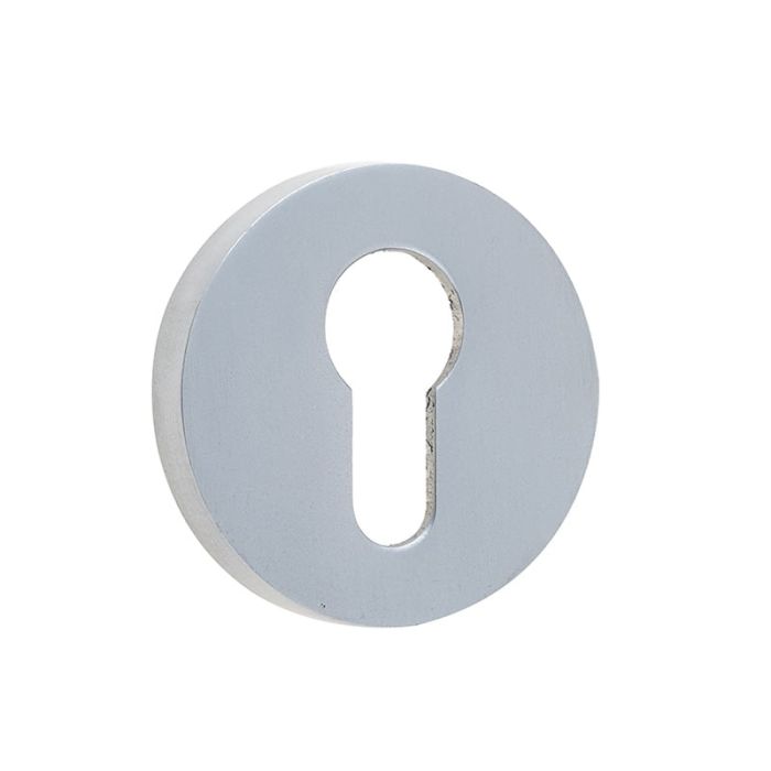 Frelan - Euro Profile Contract Round Escutcheon - Satin Aluminium