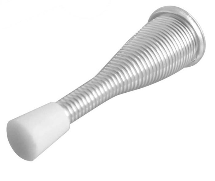 Frelan - Jedo Wall Mounted Spring Door Stop - Zinc - 75mm