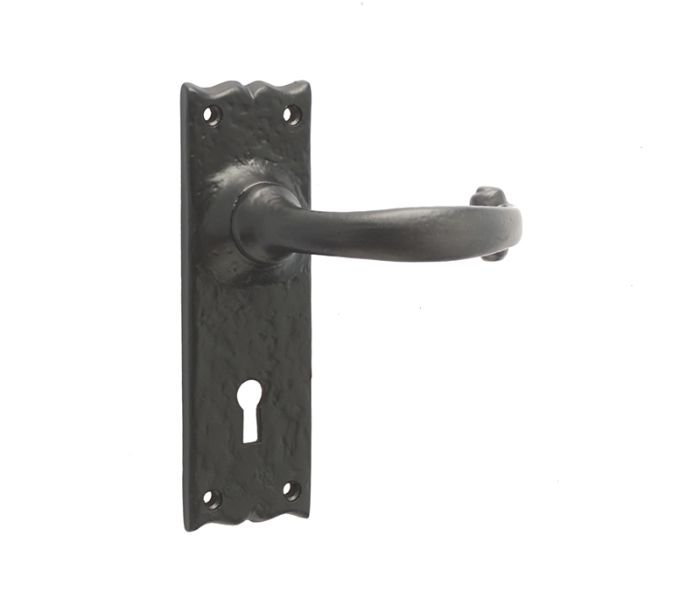 Frelan Antique Regal Door Handle on Backplate - Pair