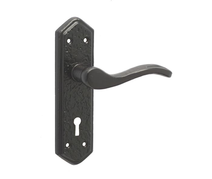 Frelan Antique Wentworth Suite Door Handle on Backplate - Pair