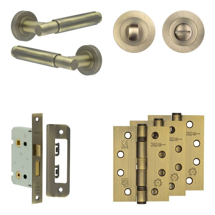 Frelan Complete Bloom Door Handle Pack - Bathroom - Turn & Release