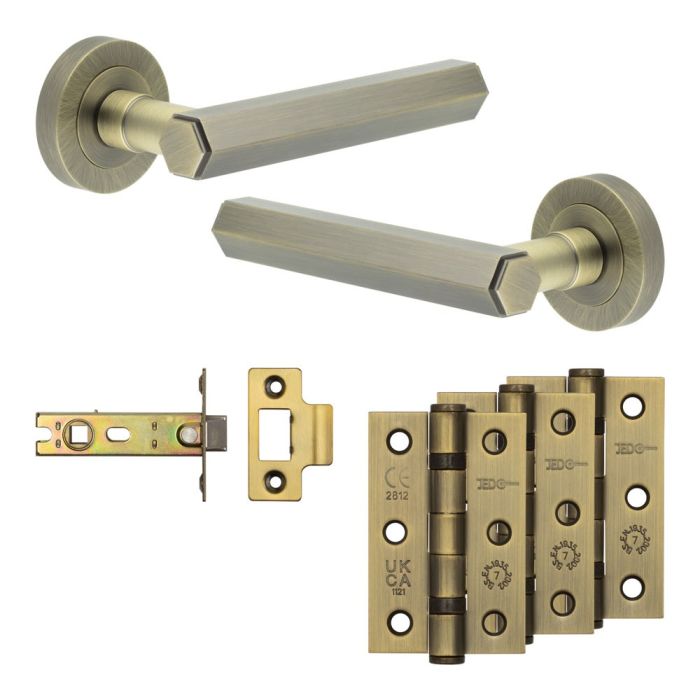Frelan Complete Hex Door Handle Pack - Internal Doors