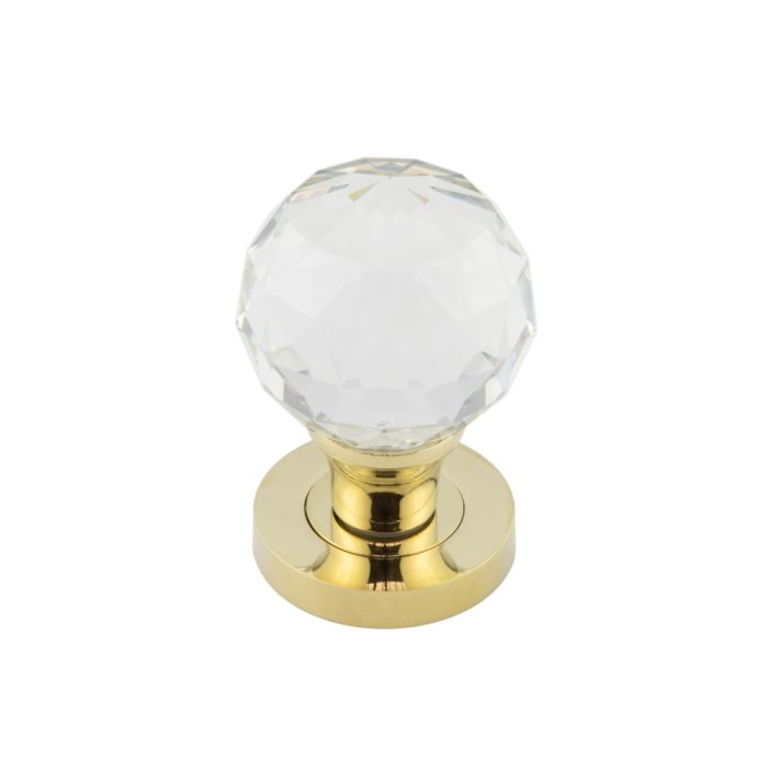 Frelan Kontrax Faceted Glass Mortice Door Knob - Pair