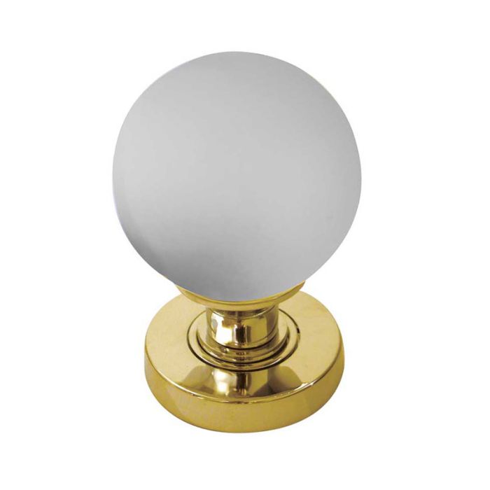 Frelan Frosted Glass Ball Mortice Door Knob - Pair