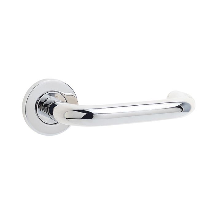 Frelan Orbit Door Handle on Rose - Pair