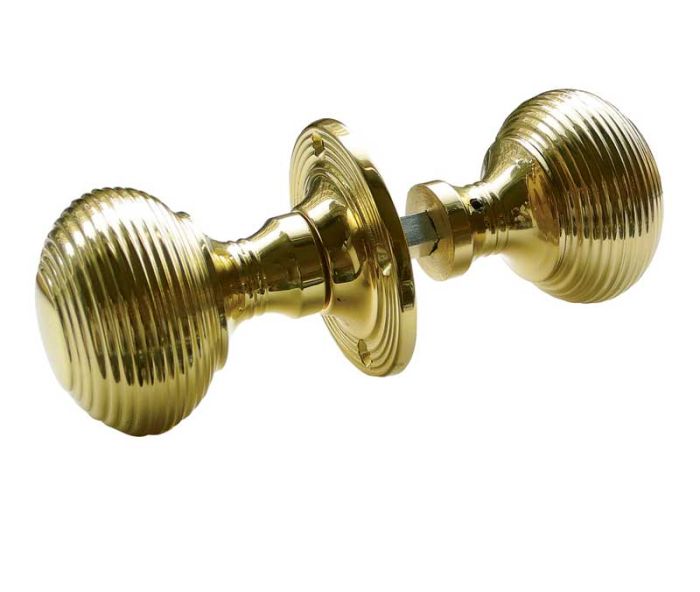 Frelan Unsprung Reeded Rim Door Knob - Pair