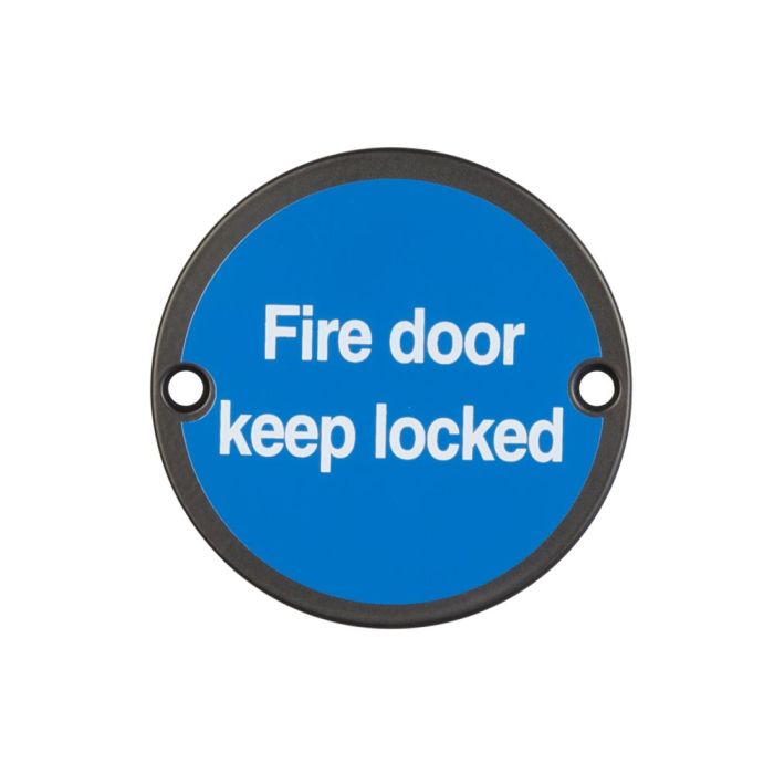 Frelan 'Fire Door Keep Locked' Door Sign