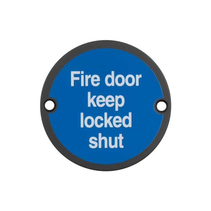 Frelan 'Fire Door Keep Locked Shut' Door Sign