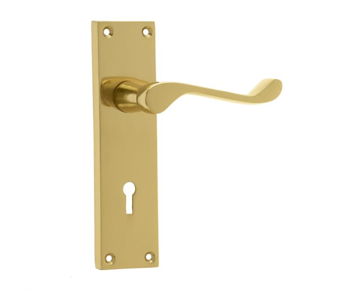 Frelan Jedo Victorian Scroll Door Handle on Backplate - Pair