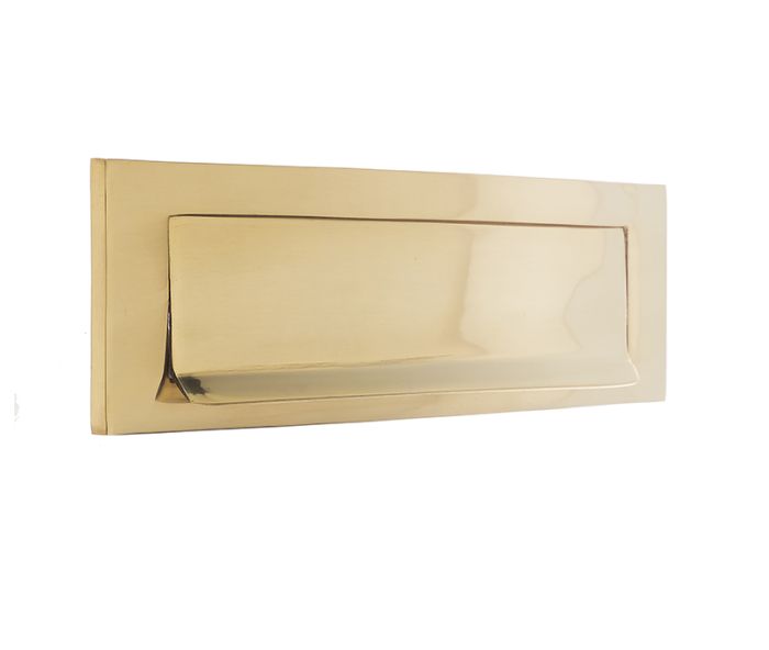 Frelan - Jedo Gravity Flap Letterplate - Polished Brass