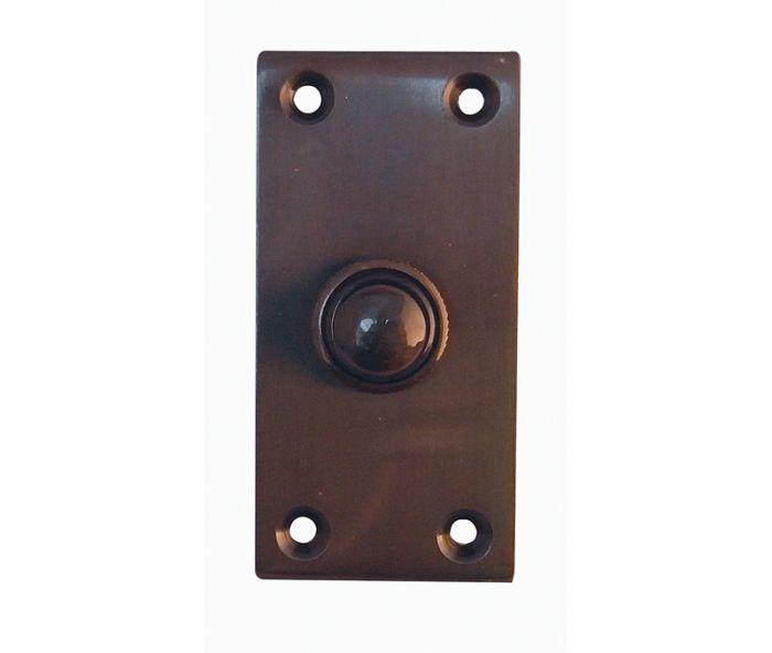 Frelan - Rectangular Bell Push - Dark Bronze