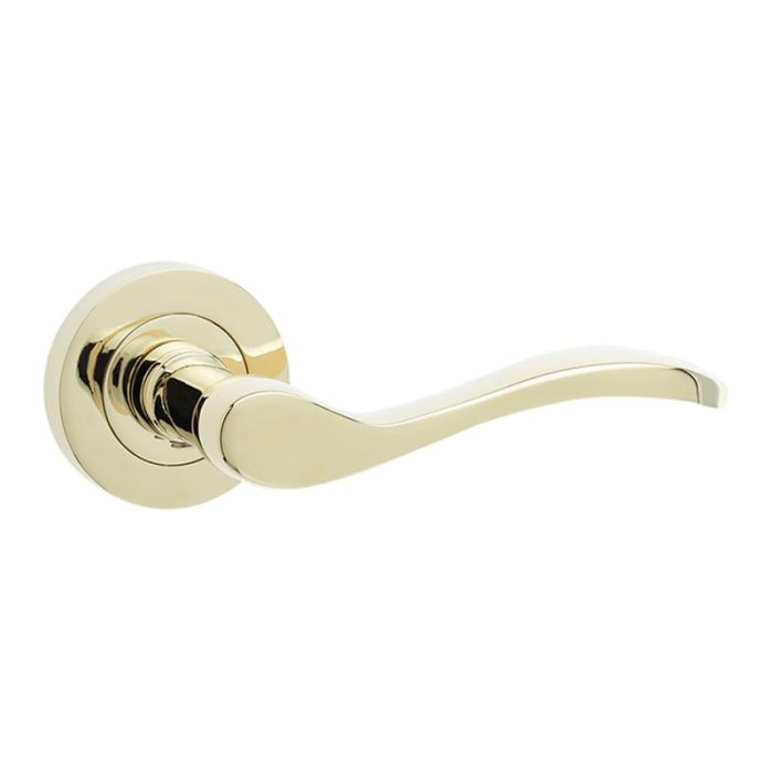Frelan Jedo Turin Door Handle on Rose - Pair