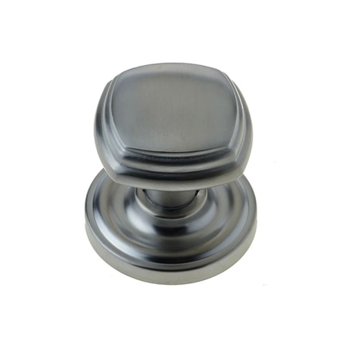 Frelan Unsprung Tiered Square Mortice Door Knob on Round Rose - Pair