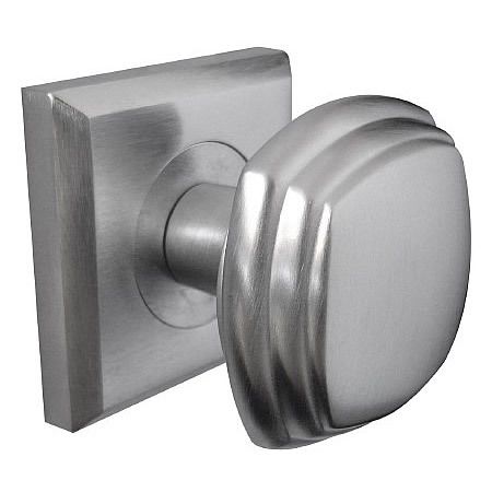 Frelan Unsprung Tiered Square Mortice Door Knob on Square Rose - Pair