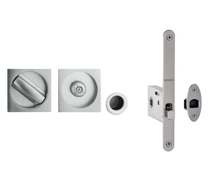 Frelan - Jedo Square Furniture Bathroom Lock - Satin Chrome