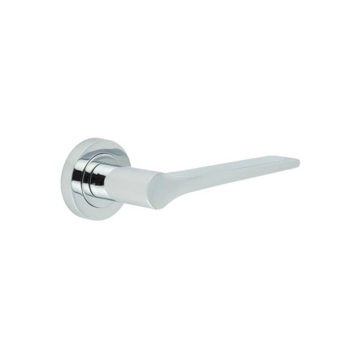 Frelan Jedo Geo Door Handle on Rose - Pair