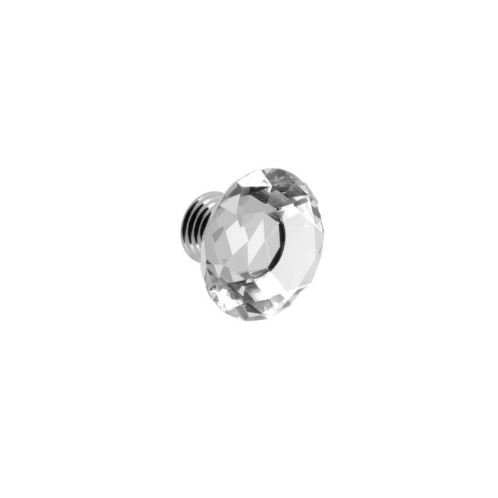 Second Nature - Wilton Cupboard Knob - Stainless Steel Effect