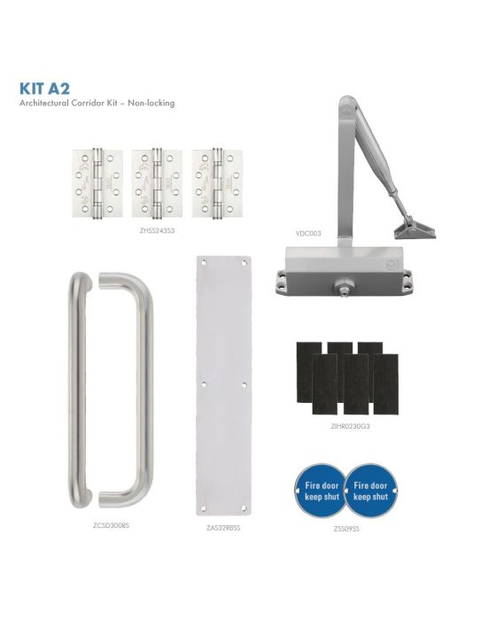 Zoo Hardware Architectural Non-Locking Corridor Fire Door Pack