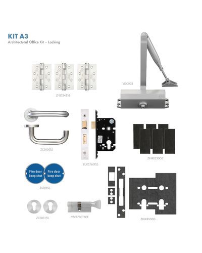 Zoo Hardware Architectural Locking Office Fire Door Pack
