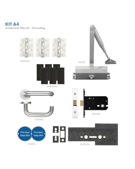 Zoo Hardware Architectural Non-Locking Office Fire Door Pack