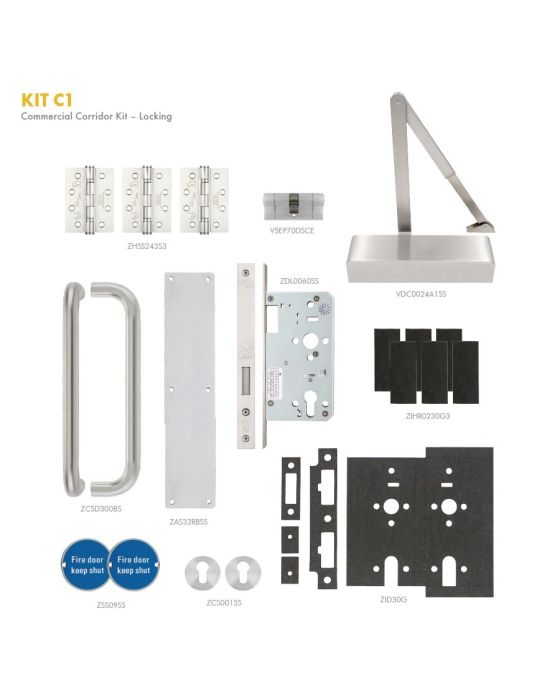 Zoo Hardware Commercial Corridor Locking Fire Door Pack 