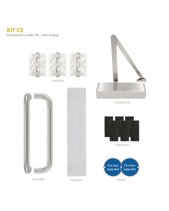 Zoo Hardware Commercial Corridor Non-Locking Fire Door Pack 