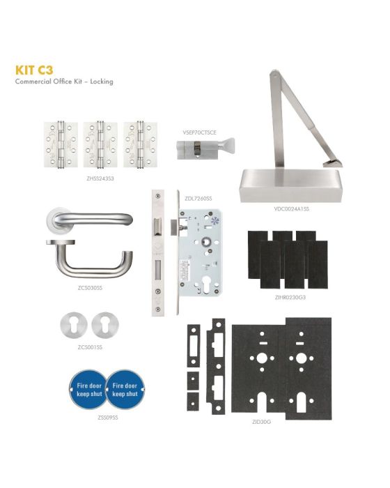 Zoo Hardware Commercial Office Locking Fire Door Pack