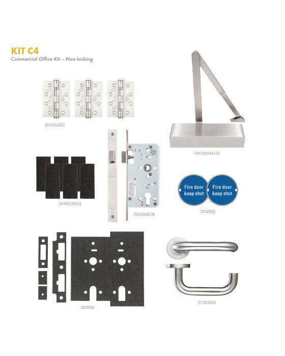 Zoo Hardware Commercial Office Non-Locking Fire Door Pack