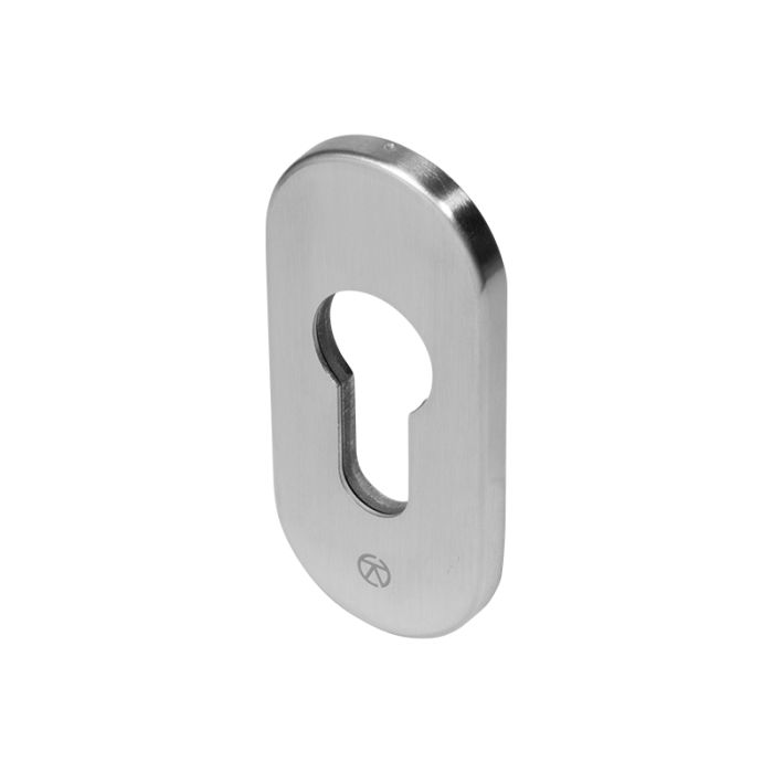 Blu Performance - Euro Profile Self Adhesive Oval Escutcheon - 316 Satin Stainless Steel