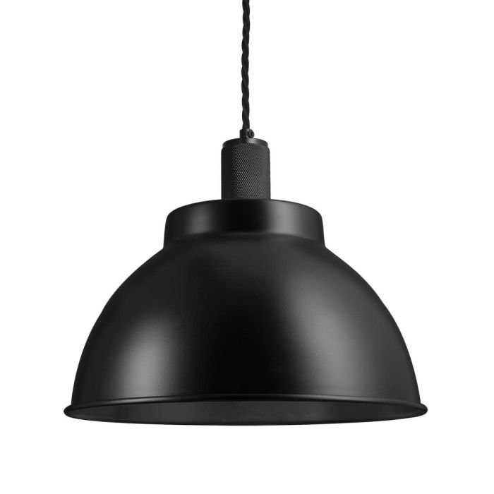 Industville 13 Inch Dome Pendant with Knurled Holder