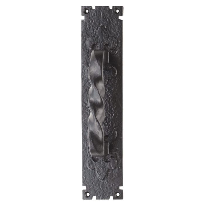 Ludlow Foundries - Barley Twist Door Pull Handle - Black Antique