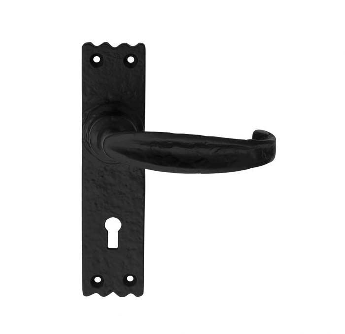 Ludlow Foundries Slimline V Door Handle on Backplate - Pair