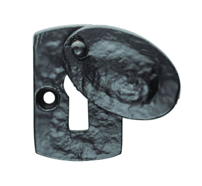 Ludlow Foundries - Standard Profile Covered Plaque Escutcheon - Black Antique