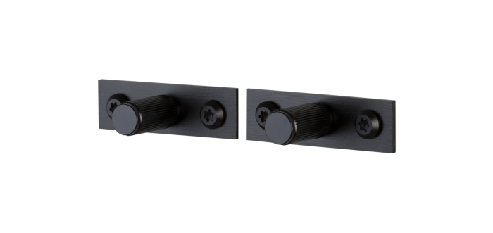 Buster and Punch Linear Cupboard Knob on Backplate - Pair