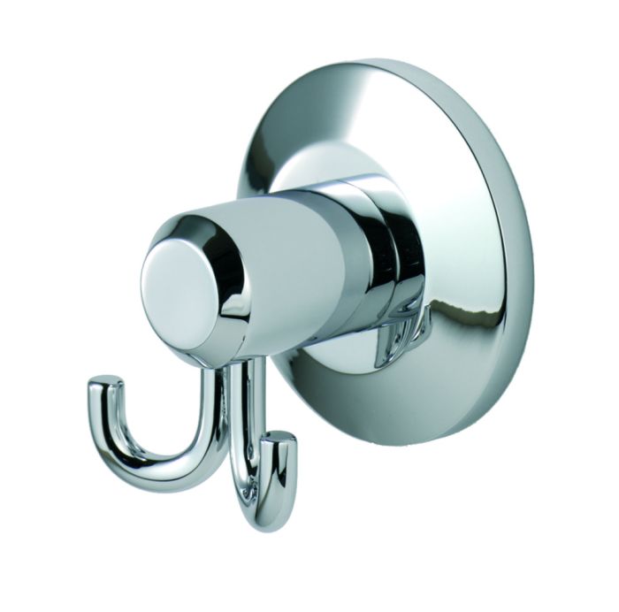 De L'eau - Tempo Double Robe Hook - Polished Chrome