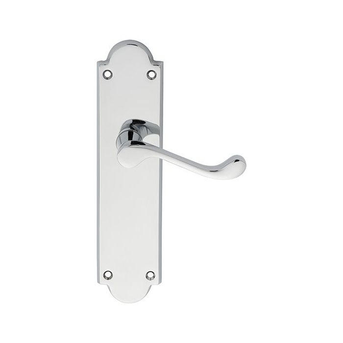 Carlisle Brass Victorian Shaped Scroll Door Handle on Backplate - Pair