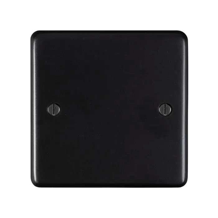 Eurolite - Stainless Single Blank Plate - Matt Black