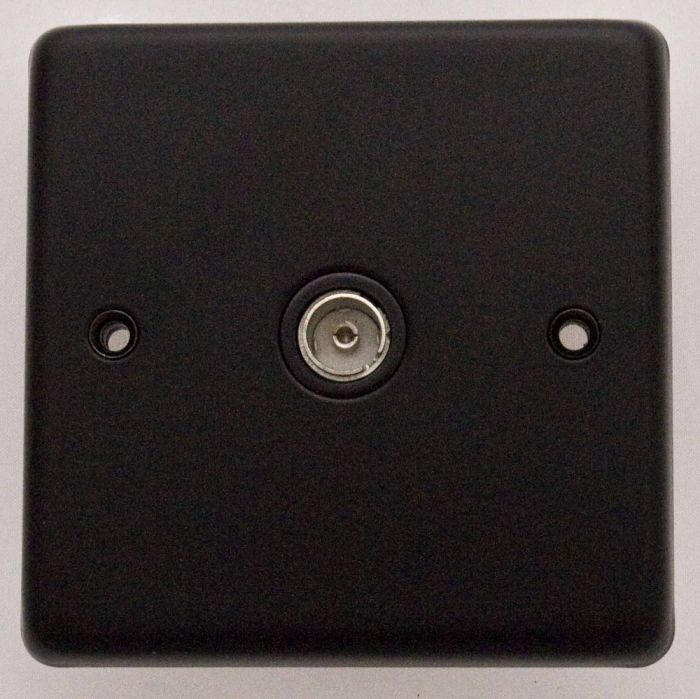 Eurolite - Stainless TV Socket - Matt Black