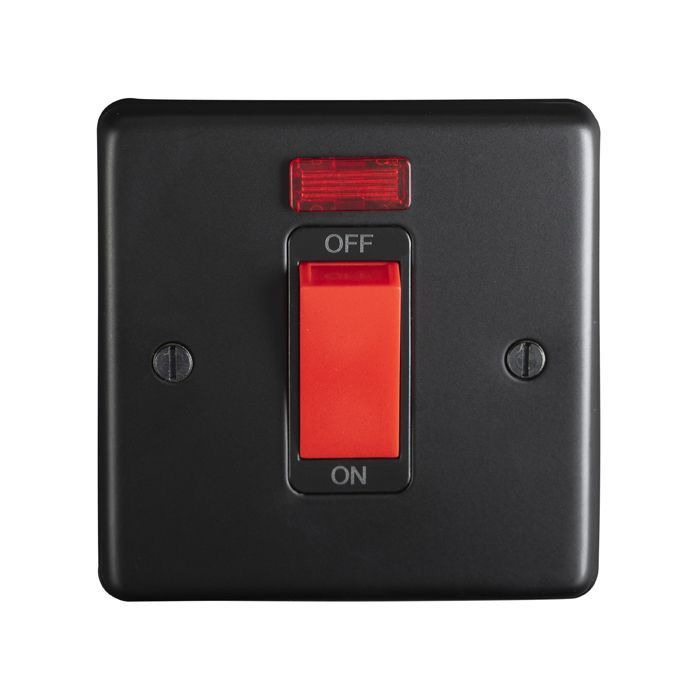 Eurolite - Stainless - 45Amp Switch with Neon Indicator - Matt Black