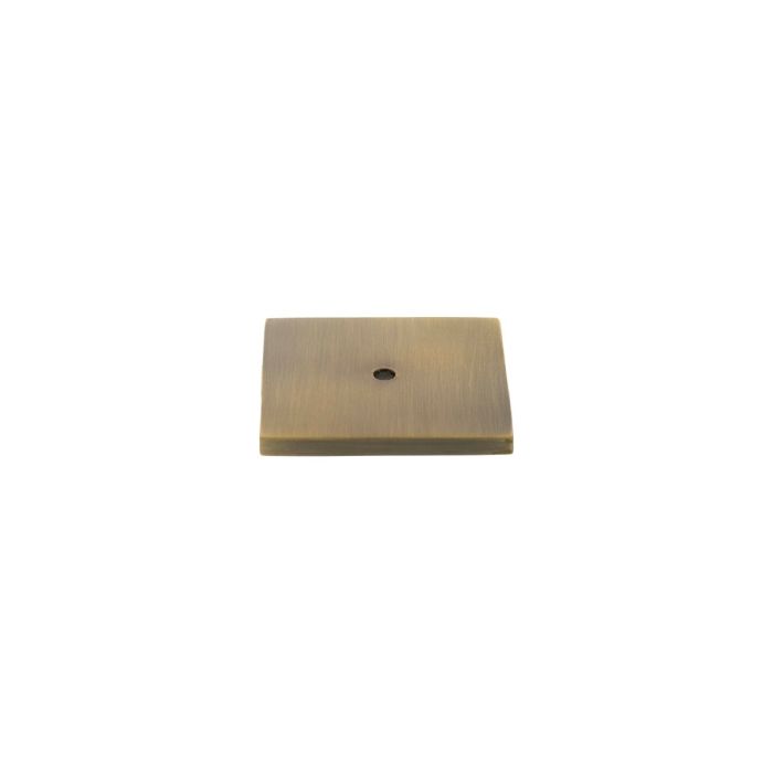 Atlantic Hardware Millhouse Brass Square Cabinet Handle Backplate