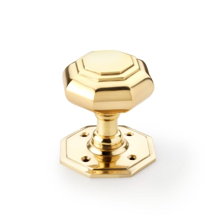 Octagonal Mortice Door Knob - Pair