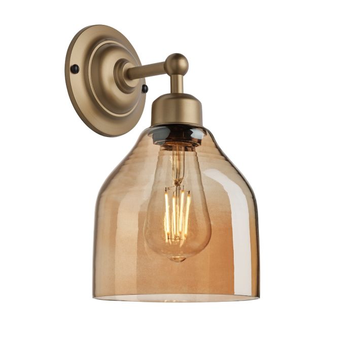 Industville Orlando Tinted Glass Cone Wall Light