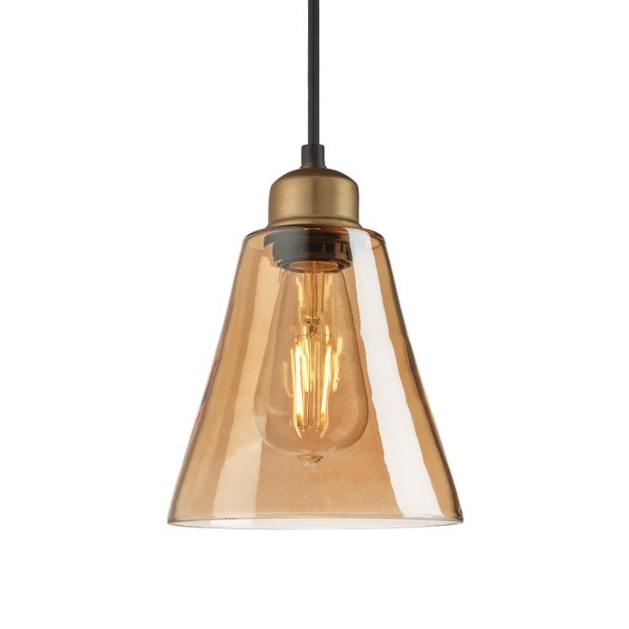 Industville Orlando Tinted Glass Flask Pendant