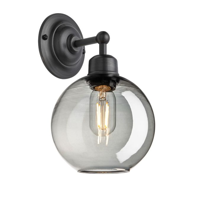 Industville Orlando Tinted Glass Globe Wall Light