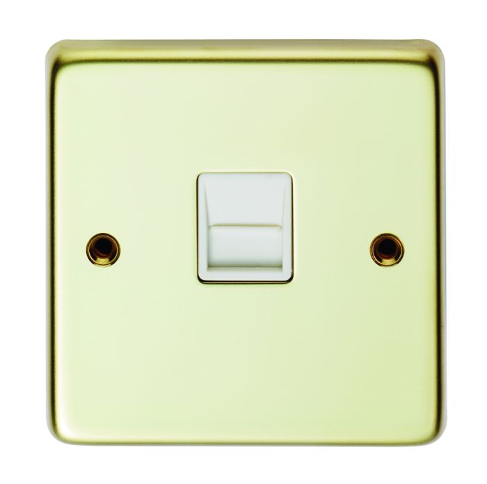 Eurolite - Stainless Telephone Socket - Polished Brass