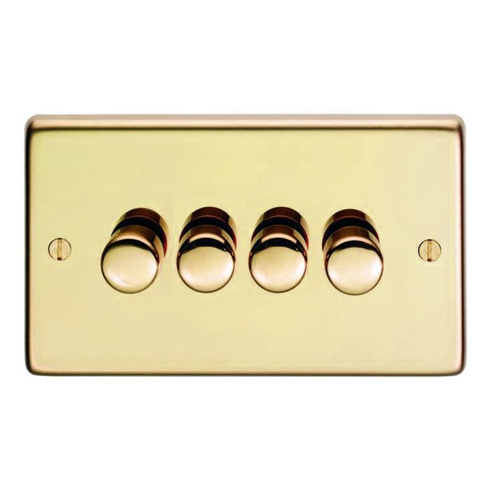 Eurolite - Stainless 4 Gang Dimmer - Polished Brass