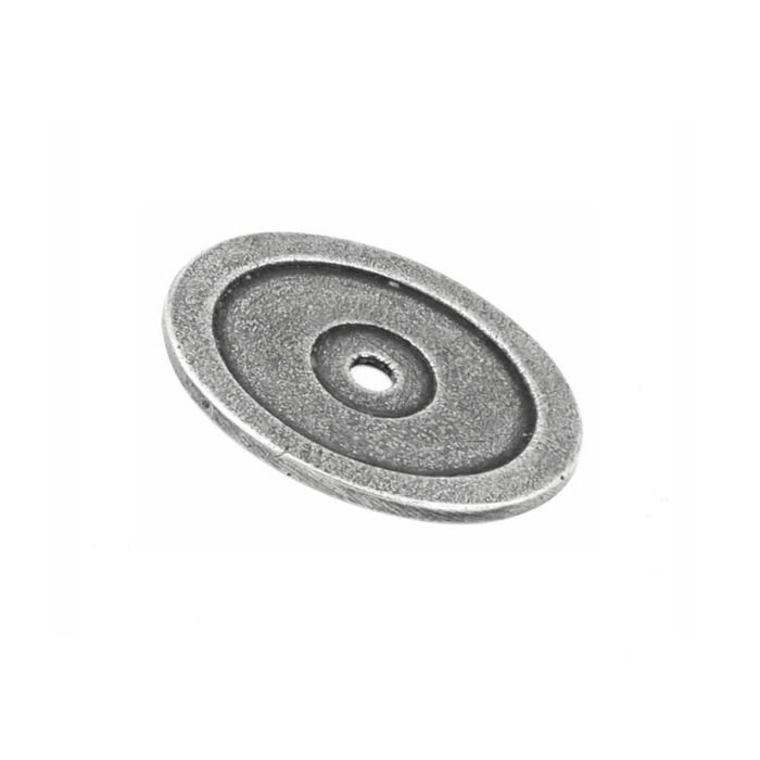 Finesse - 40mm Oval Backplate - Solid Pewter