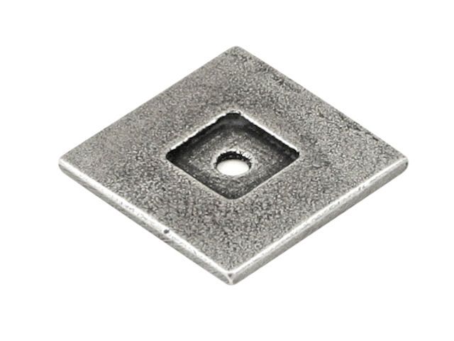Finesse - 30mm Square Backplate - Solid Pewter